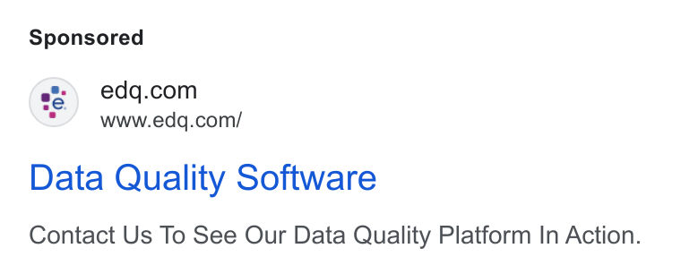Experian Data Quality ad on Google Ads: www.edq.com/ Data Quality Software Contact Us To See Our Data Quality Platform In Action.