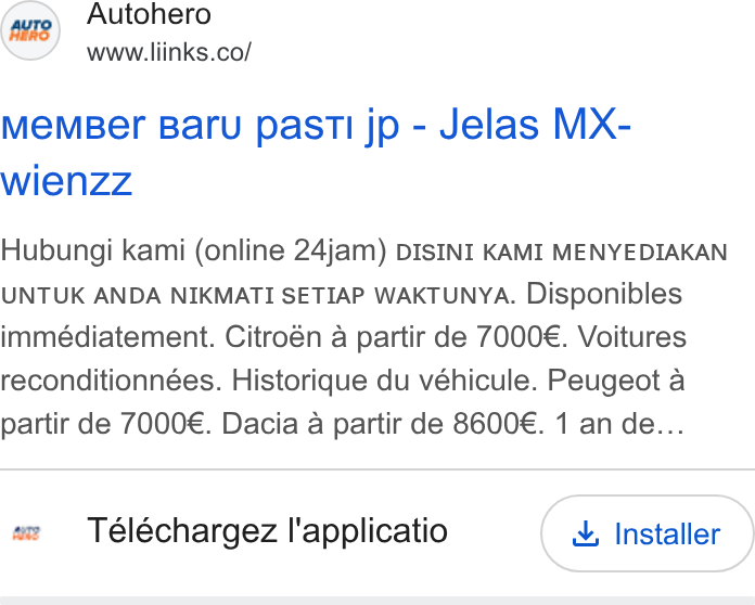 EMR USA ad on Google Ads: Me MBer Baru past jp - Jelas MX- wienzz Hubungi kami (online 24jam) DISINI KAMI MENYEDIAKAN UNTUK ANDA NIKMATI SETIAP WAKTUNYA. Disponibles immédiatement. Citroén a partir de 7000€. Voitures reconditionnées. Historique du véhicule. Peugeot a partir de 7000€. Dacia a partir de 8600€. 1 an de... ae Téléchargez l'applicatio , Installer