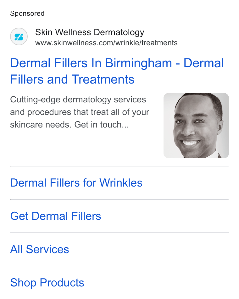 Skin Wellness Dermatology ad creative