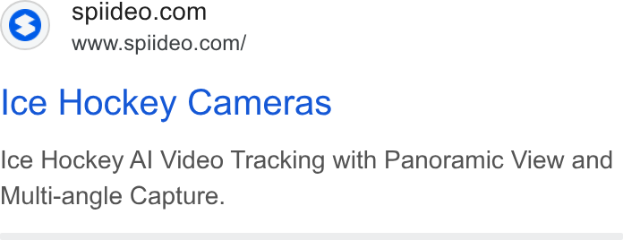 Spiideo ad on Google Ads: www.spiideo.com/ Ice Hockey Cameras Ice Hockey Al Video Tracking with Panoramic View and Multi-angle Capture.