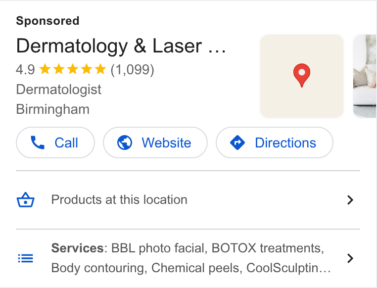 Dermatology & Laser of Alabama ad creative