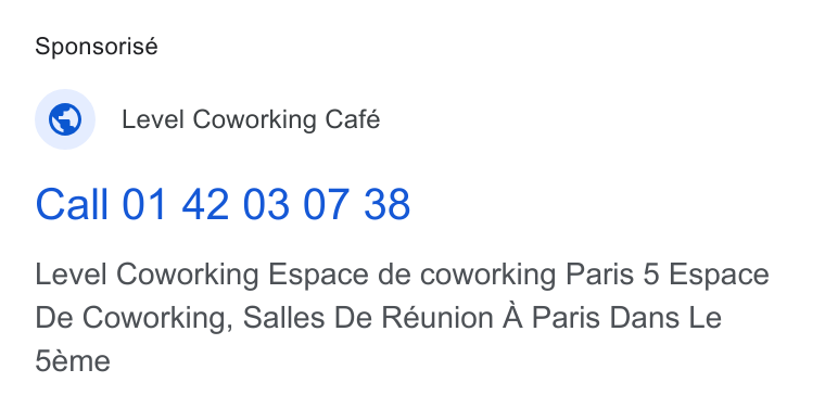 Skedda ad on Google Ads: Sponsorisé Level Coworking Café Call 01 42 03 07 38 Level Coworking Espace de coworking Paris 5 Espace De Coworking, Salles De Réunion A Paris Dans Le 5eme