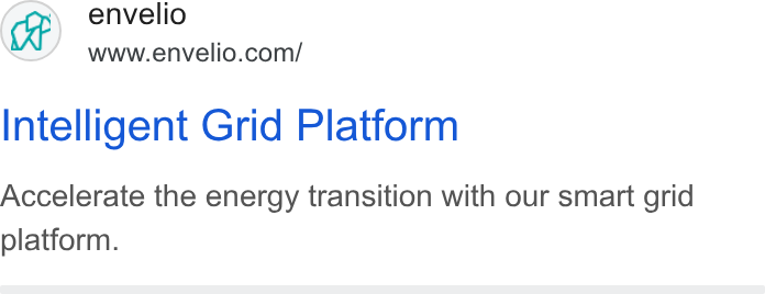 envelio ad on Google Ads: Intelligent Grid Platform Accelerate the energy transition with our smart grid platform.