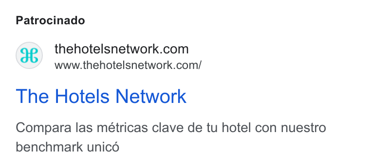 The Hotels Network ad on Google Ads: www.thehotelsnetwork.com/ The Hotels Network Compara las métricas clave de tu hotel con nuestro benchmark unic6é