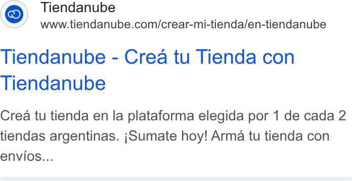 Tiendanube ad on Google Ads: Tiendanube - Crea tu Tienda con Tiendanube Crea tu tienda en la plataforma elegida por 1 de cada 2 tiendas argentinas. j Sumate hoy! Arma tu tienda con envios...