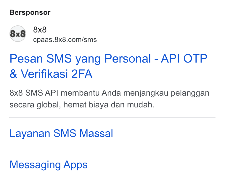 8x8 ad on Google Ads