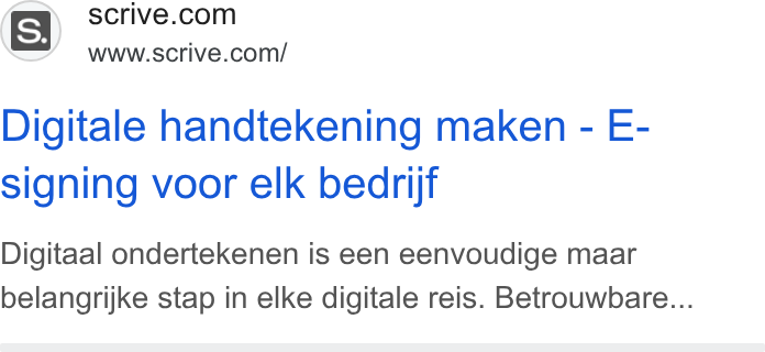 Scrive ad on Google Ads: www.scrive.com/ Digitale handtekening maken - E- signing voor elk bedrijf Digitaal ondertekenen is een eenvoudige maar belangrijke stap in elke digitale reis. Betrouwbare...
