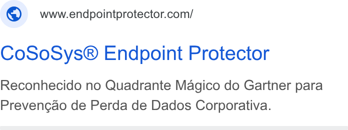Netwrix ad on Google Ads: Co Sosys® Endpoint Protector Reconhecido no Quadrante Magico do Gartner para Prevengao de Perda de Dados Corporativa.