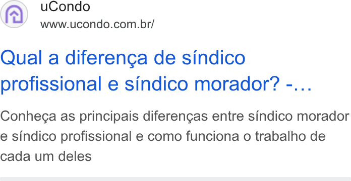 uCondo ad on Google Ads: Qual a diferenca de sindico profissional e sindico morador? -... Conheg¢ga as principais diferengas entre sindico morador e sindico profissional e como funciona o trabalho de cada um deles