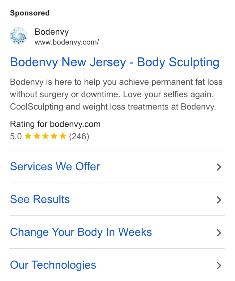 CoolSculpting ad creative