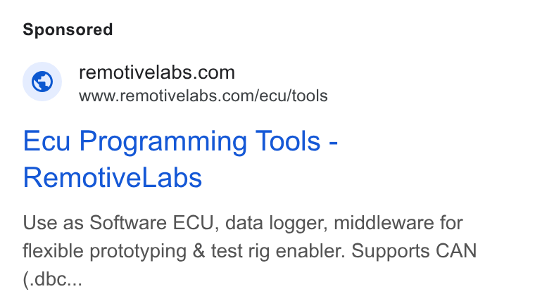 RemotiveLabs ad on Google Ads: www.remotivelabs.com/ecu/tools Ecu Programming Tools - Remotive Labs Use as Software ECU, data logger, middleware for flexible prototyping & test rig enabler. Supports CAN (.dbc...