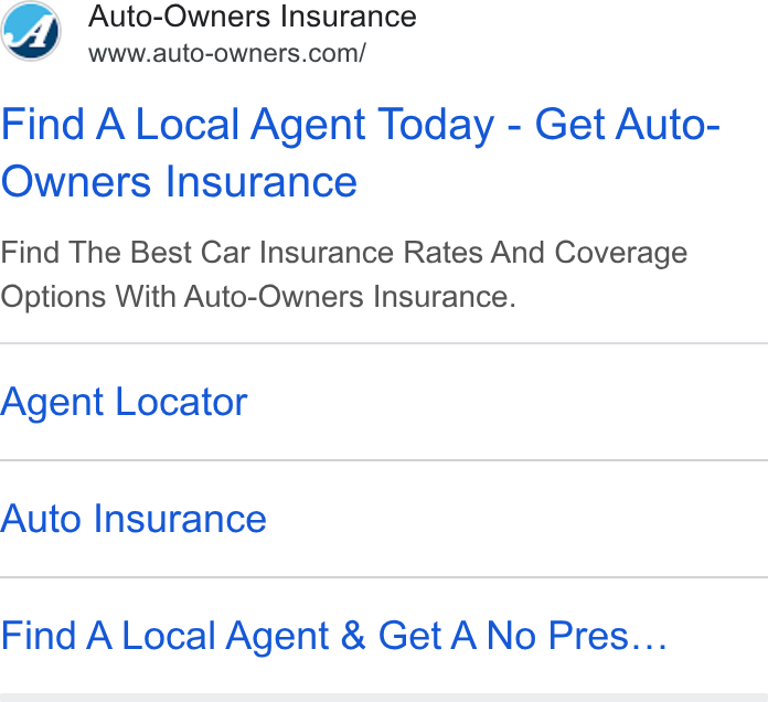Auto-Owners Insurance ad on Google Ads: Find A Local Agent Today - Get Auto- Owners Insurance Find The Best Car Insurance Rates And Coverage Options With Auto-Owners Insurance. Agent Locator Auto Insurance Find A Local Agent & Get A No Pres...