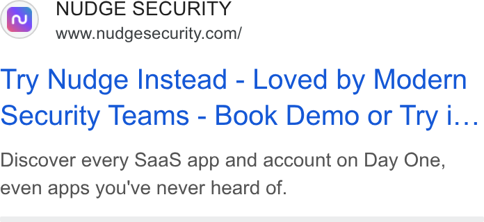 Nudge Security ad