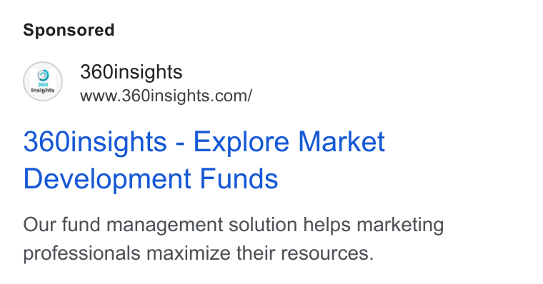 360insights ad on Google Ads