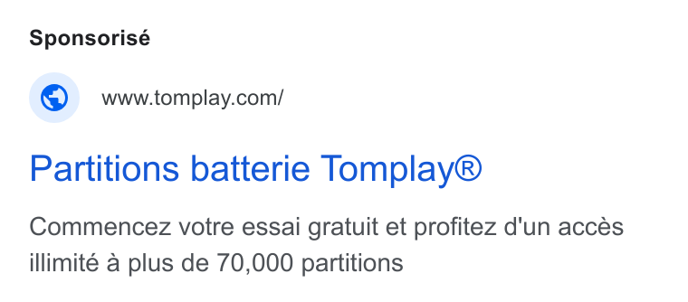 Tomplay ad on Google Ads: Partitions batterie Tomplay® Commencez votre essai gratuit et profitez d'un acces