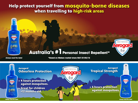 Aerogard insect repellent outdoors protect, safe for family