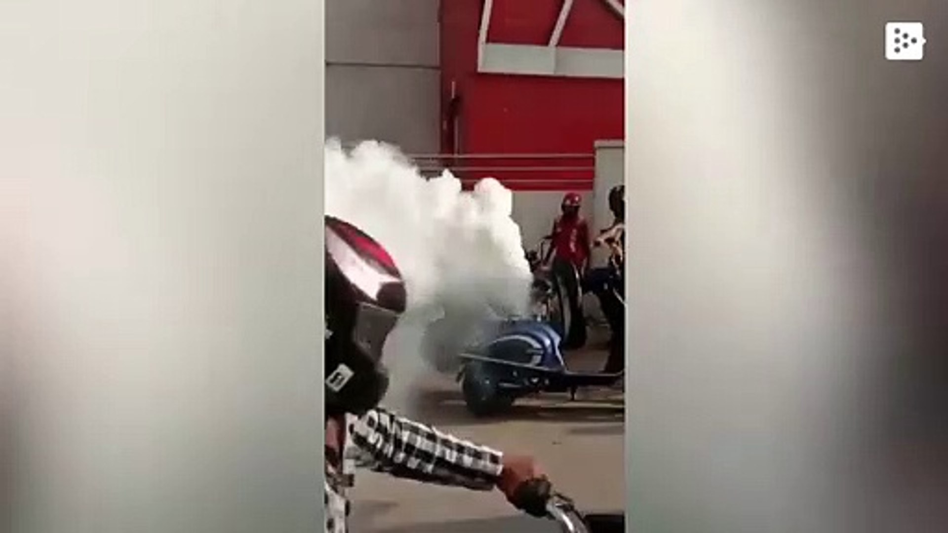 Electric Motorcycle Catches Fire