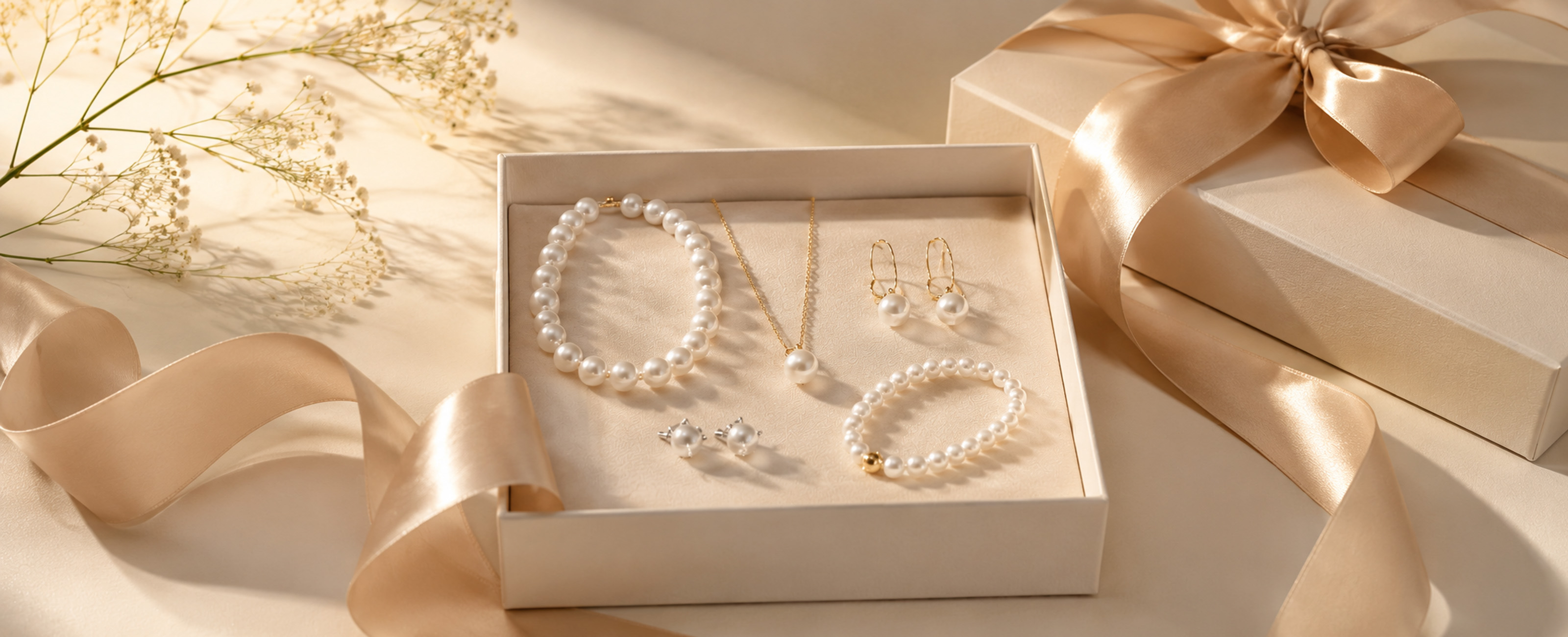 Elegante Geschenkidee: Perlenschmuckset