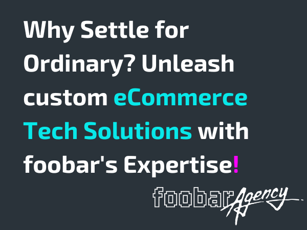 foobar Agency lädt zum eCommerce Tech Forum in München am 9. Juli. Erhalte Einblicke von führenden eCommerce-Technologieanbietern für mittelständische und große Unternehmen und tausche dich mit anderen Experten und Entscheidern aus zu Themen wie Effizienz und Verbesserung von Kundenerlebnissen.