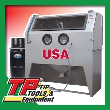 Remove Rust & Paint FAST with our Skat Blast® 970-DLX Sandblasting Cabinet