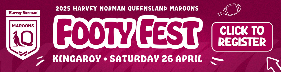 2025 Harvey Norman Queensland Maroons - FOOTY FESTKingaroy - Sat 26 April