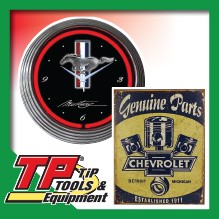 100's of Neon Clocks and Tin Signs - Great Gift Ideas! 