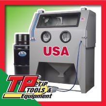 Remove Rust & Paint FAST with our Skat Blast® 960-DLX Sandblasting Cabinet