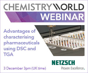 Advert: Register now for the latest Chemistry World webinar from Netzsch